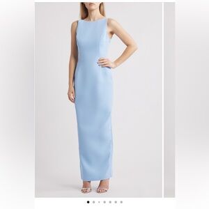 Amanda Uprichard Sky Blue Midi Dress brand new no tags